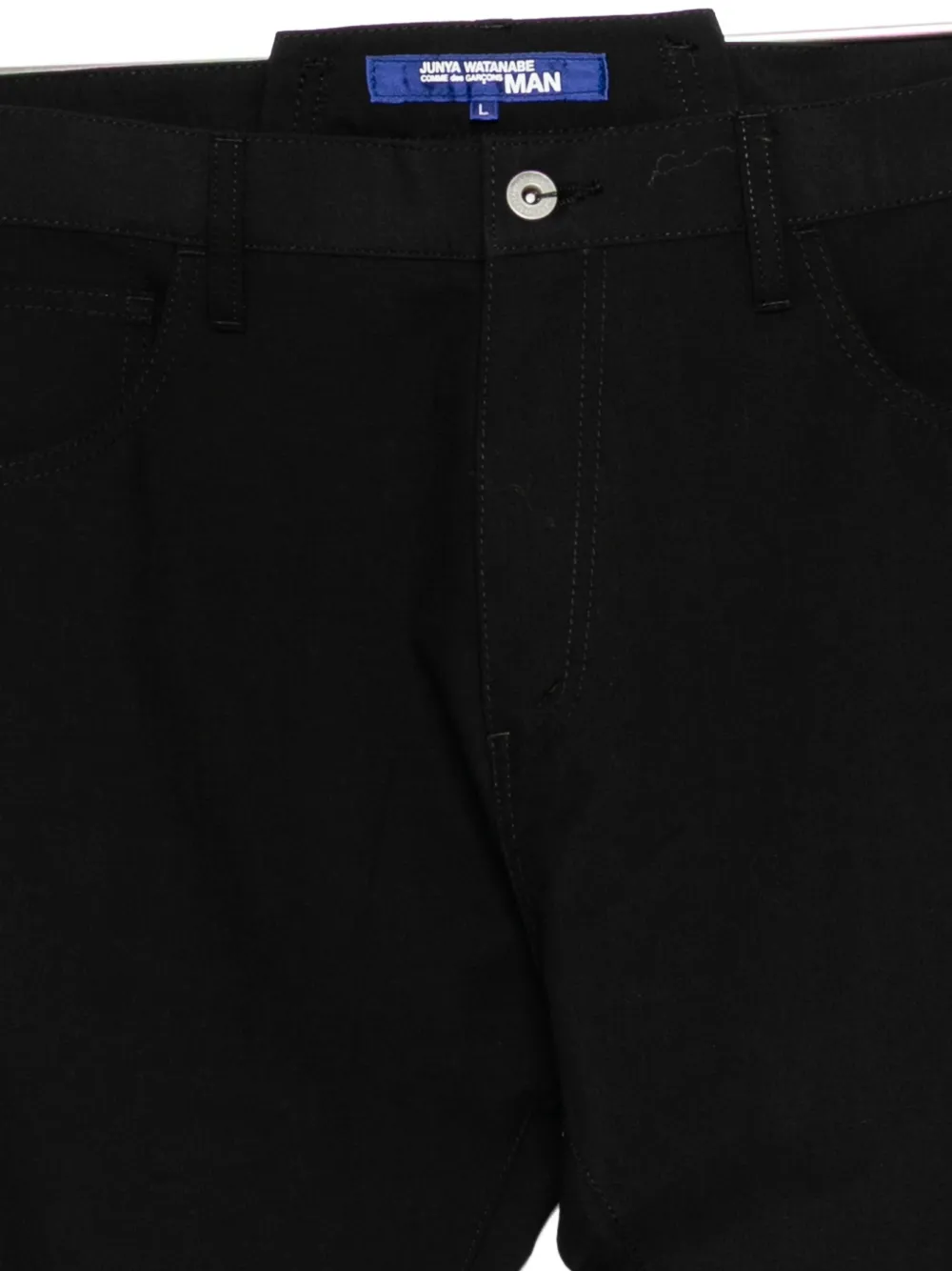Junya Watanabe MAN Low-waist broek met omgeslagen pijpen Zwart