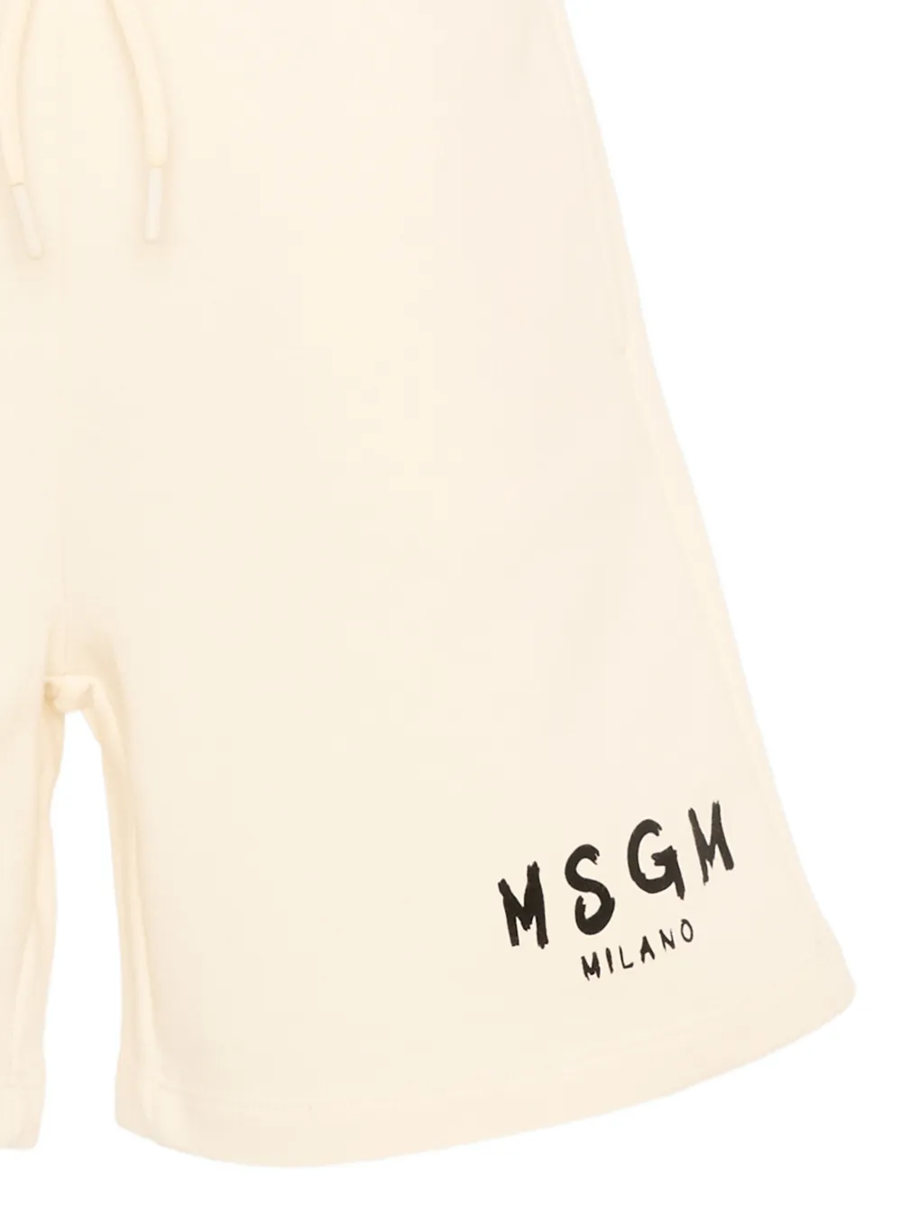 MSGM Kids Shorts met logoprint Beige