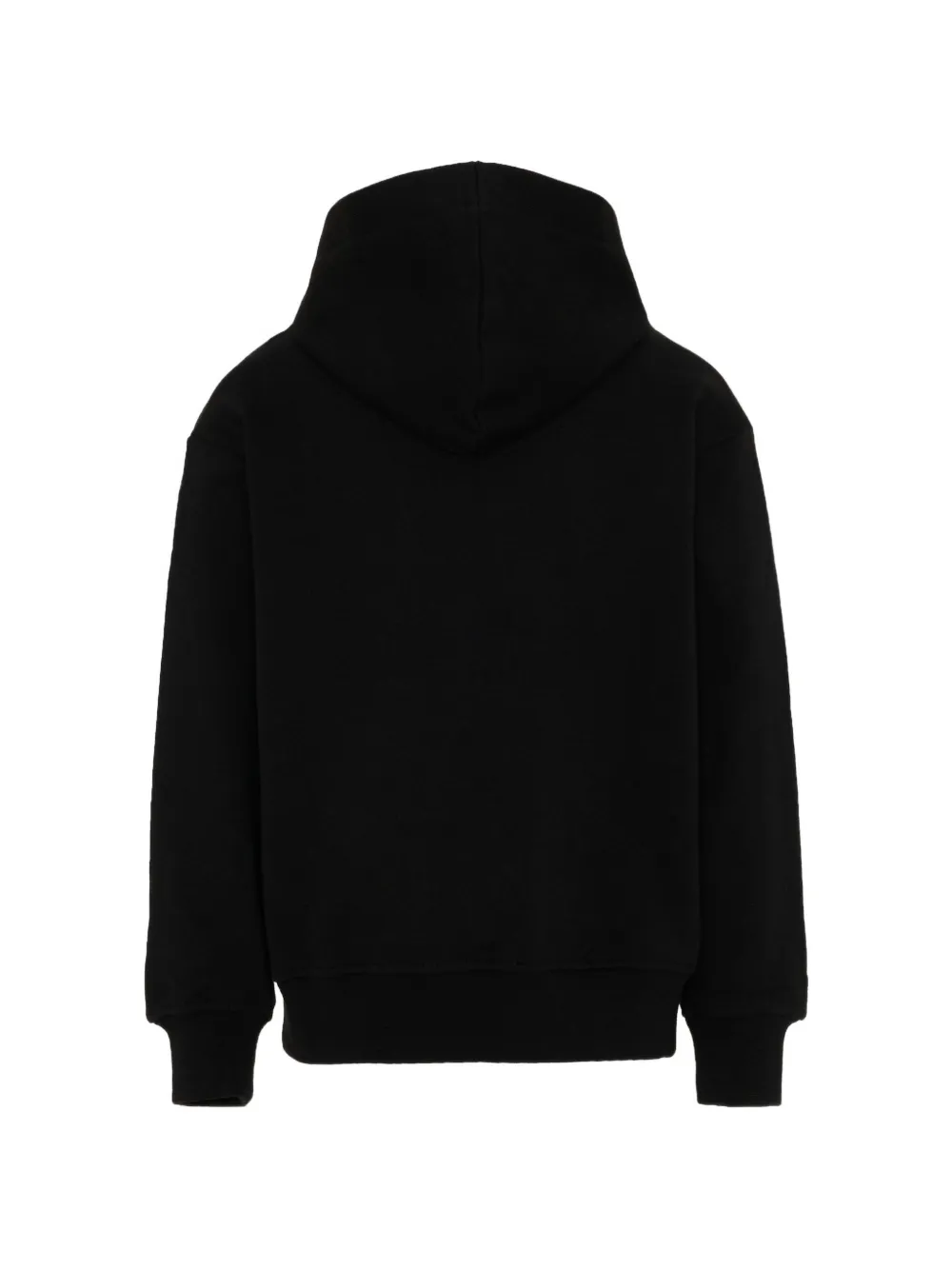 MSGM Kids Hoodie met logoprint en rits Zwart