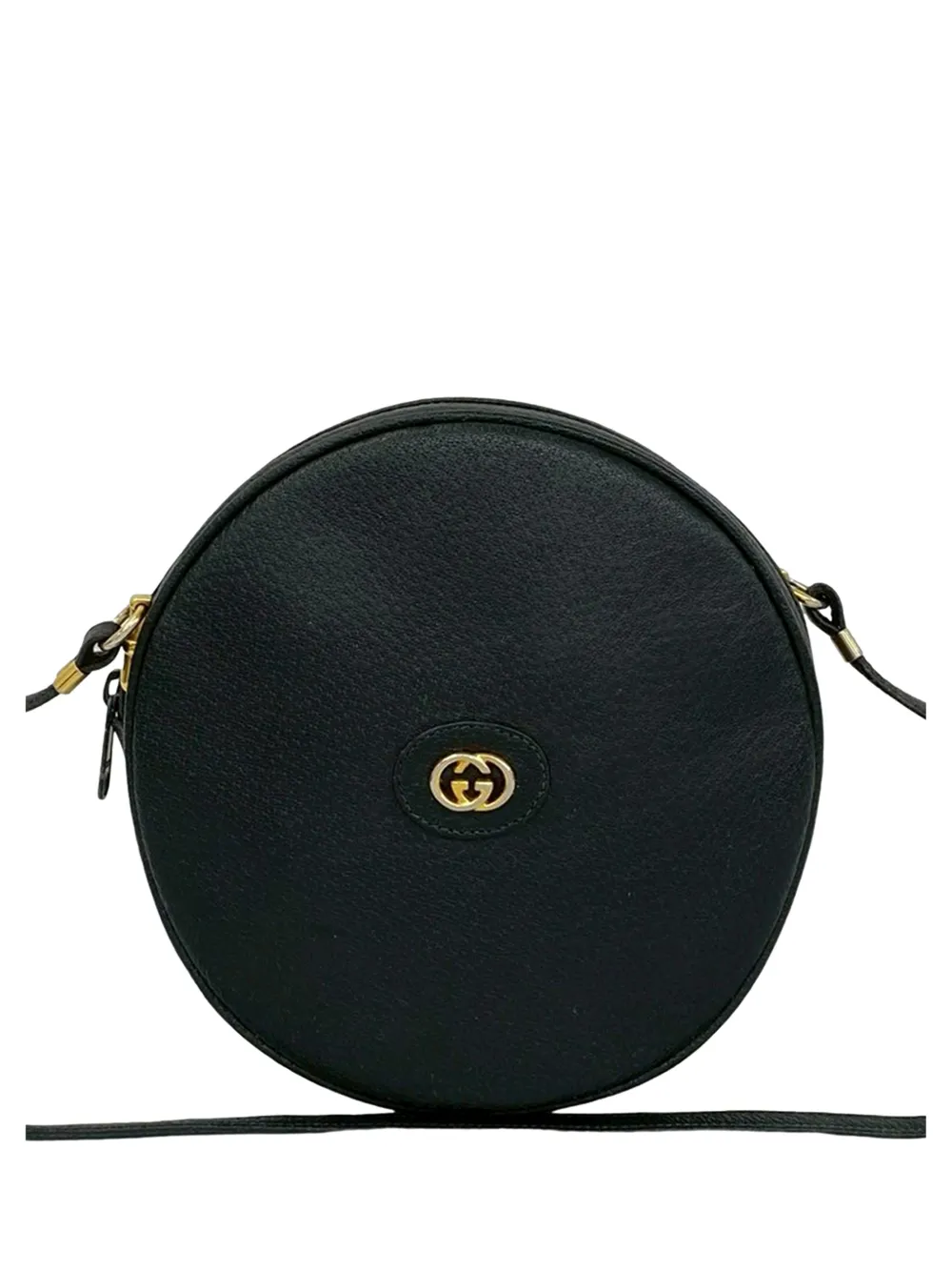 Gucci Pre-Owned Borsa a tracolla GG in pelle di vitello con battente XX secolo - Nero