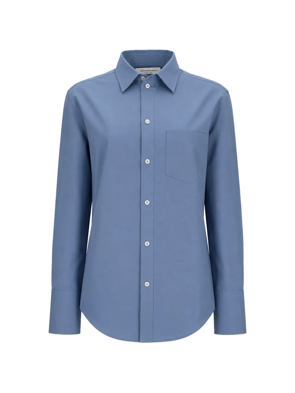 Victoria Beckham Chest-pocket Button-up Shirt In Blue