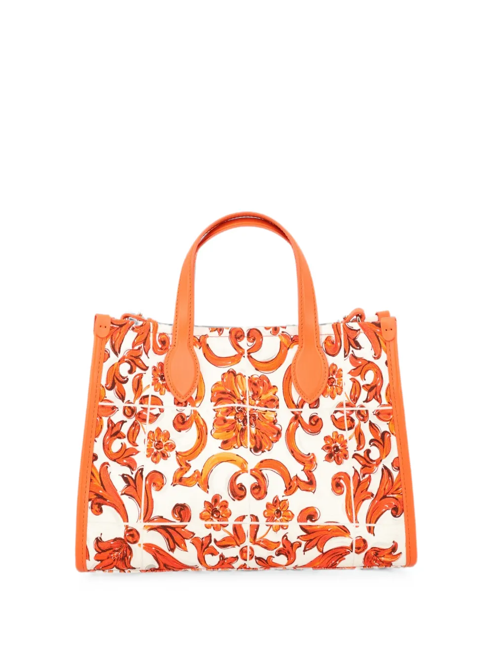 Dolce & Gabbana Kids Majolica-print tote bag - Weiß