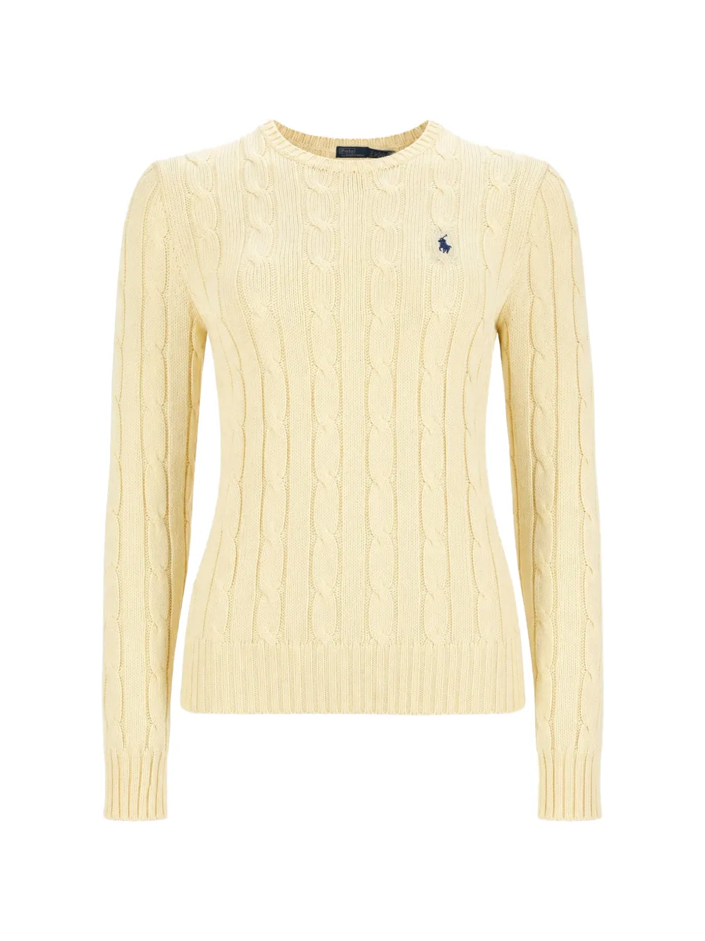 Polo Ralph Lauren Cable-knit Logo-embroidered Sweater In Multi