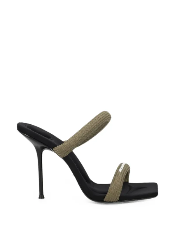 Alexander Wang Julie Tubular Webbing Sandals in Green