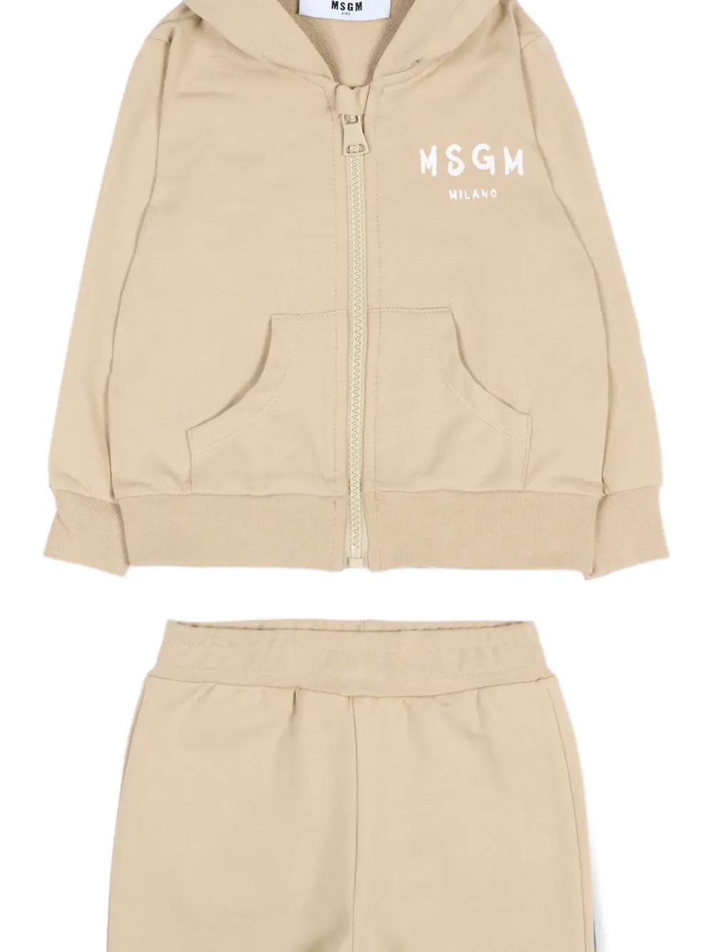 MSGM Kids Trainingspak met logoprint Beige