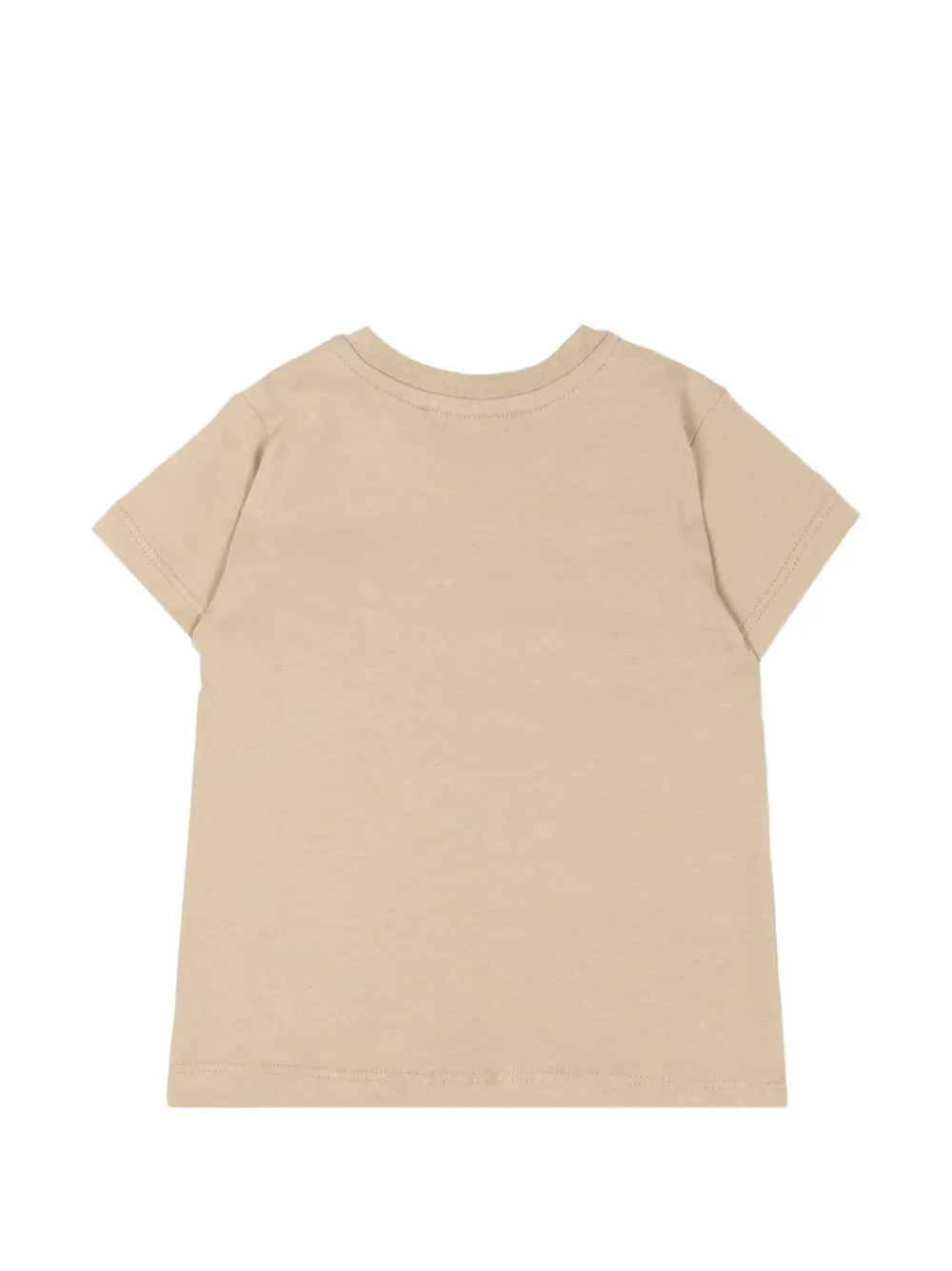 MSGM Kids T-shirt met logoprint en knoop op de schouders Beige