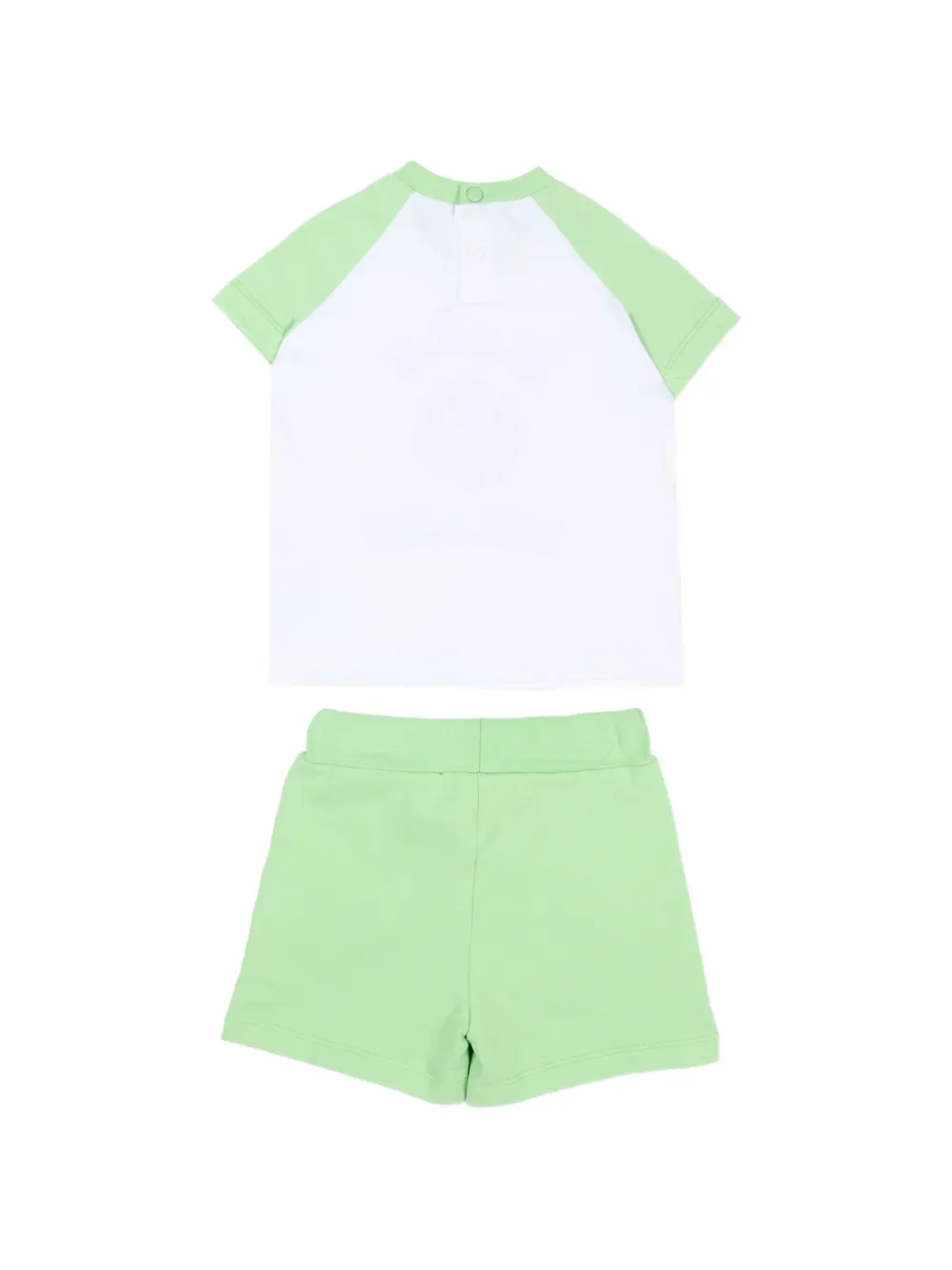 MSGM Kids Shorts en top met raglan mouwen en logo-print Groen