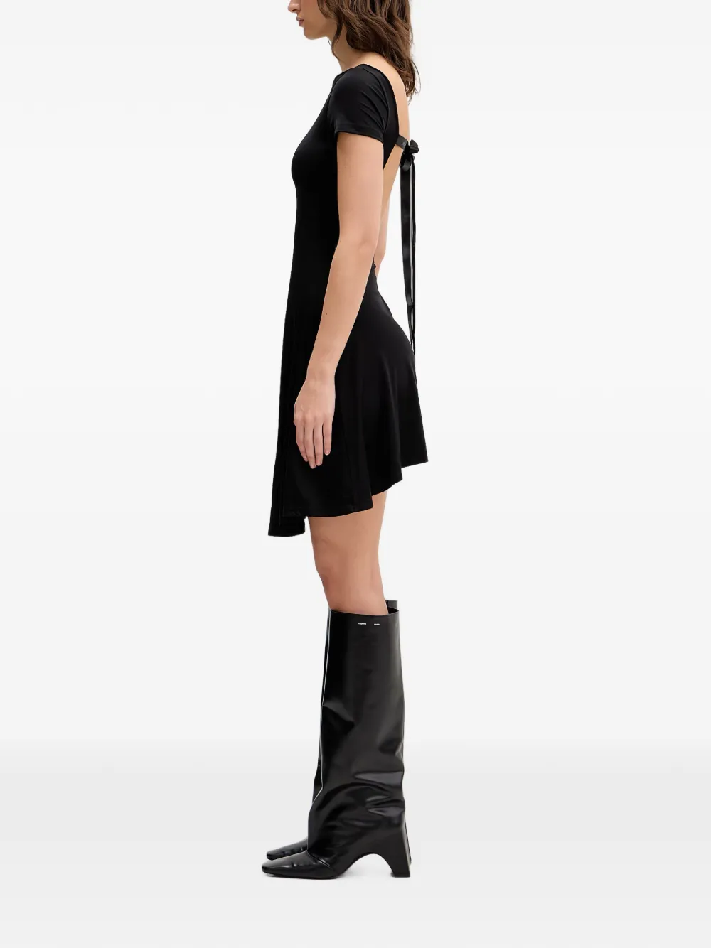 VETEMENTS Mini-jurk met open rug en strikdetail Zwart