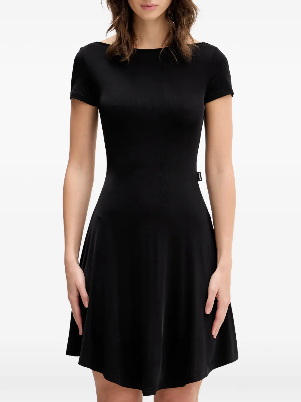 Vetements Open-back Bow-detail Mini Dress In Black
