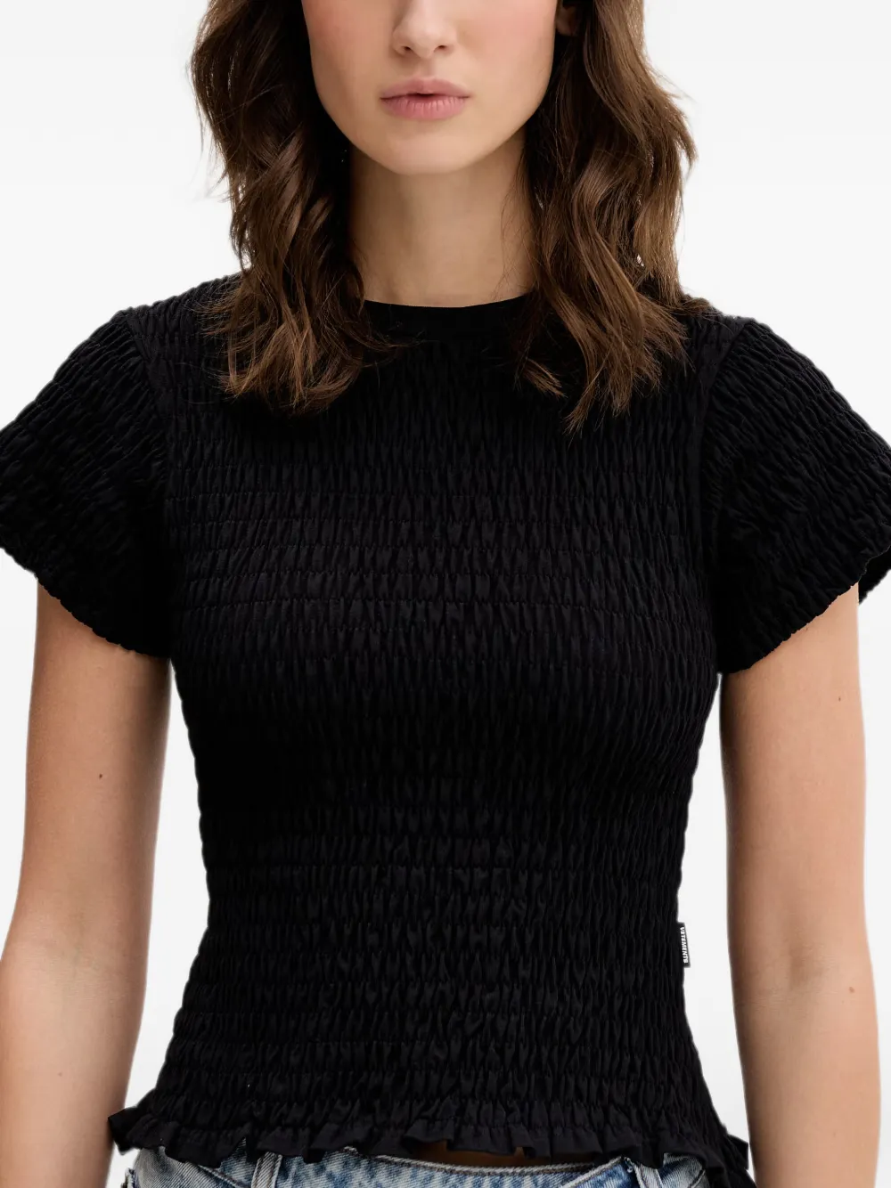 VETEMENTS T-shirt met ruches Zwart