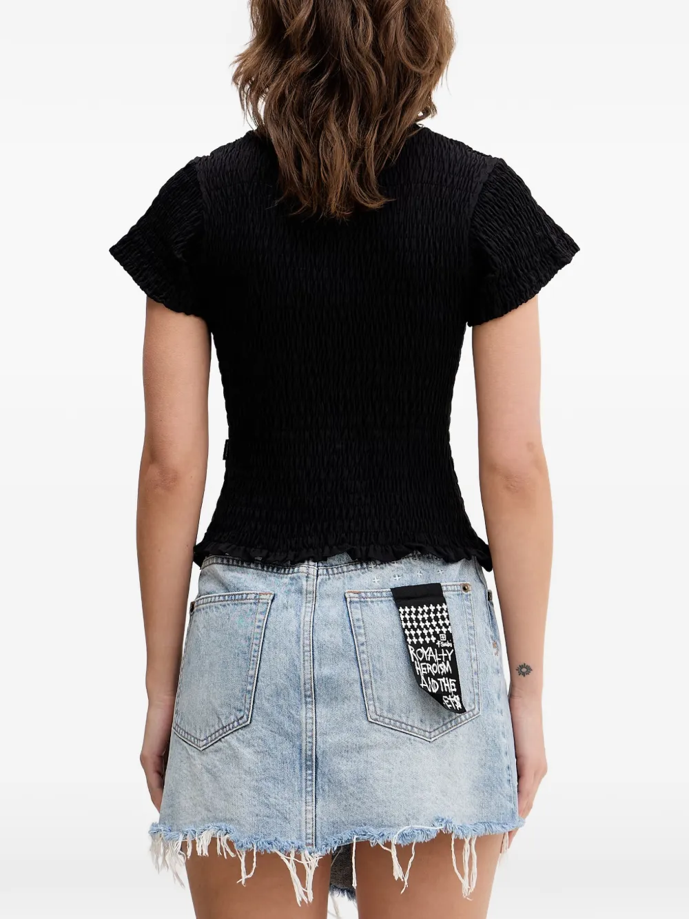 VETEMENTS T-shirt met ruches Zwart