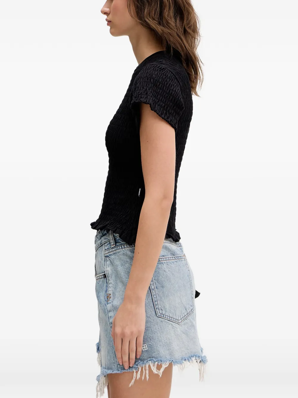 VETEMENTS T-shirt met ruches Zwart