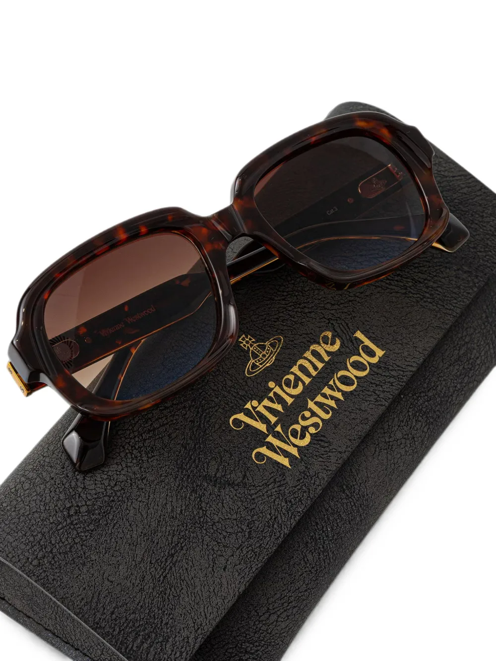 Vivienne Westwood Claude Sunglasses in Brown, view 3