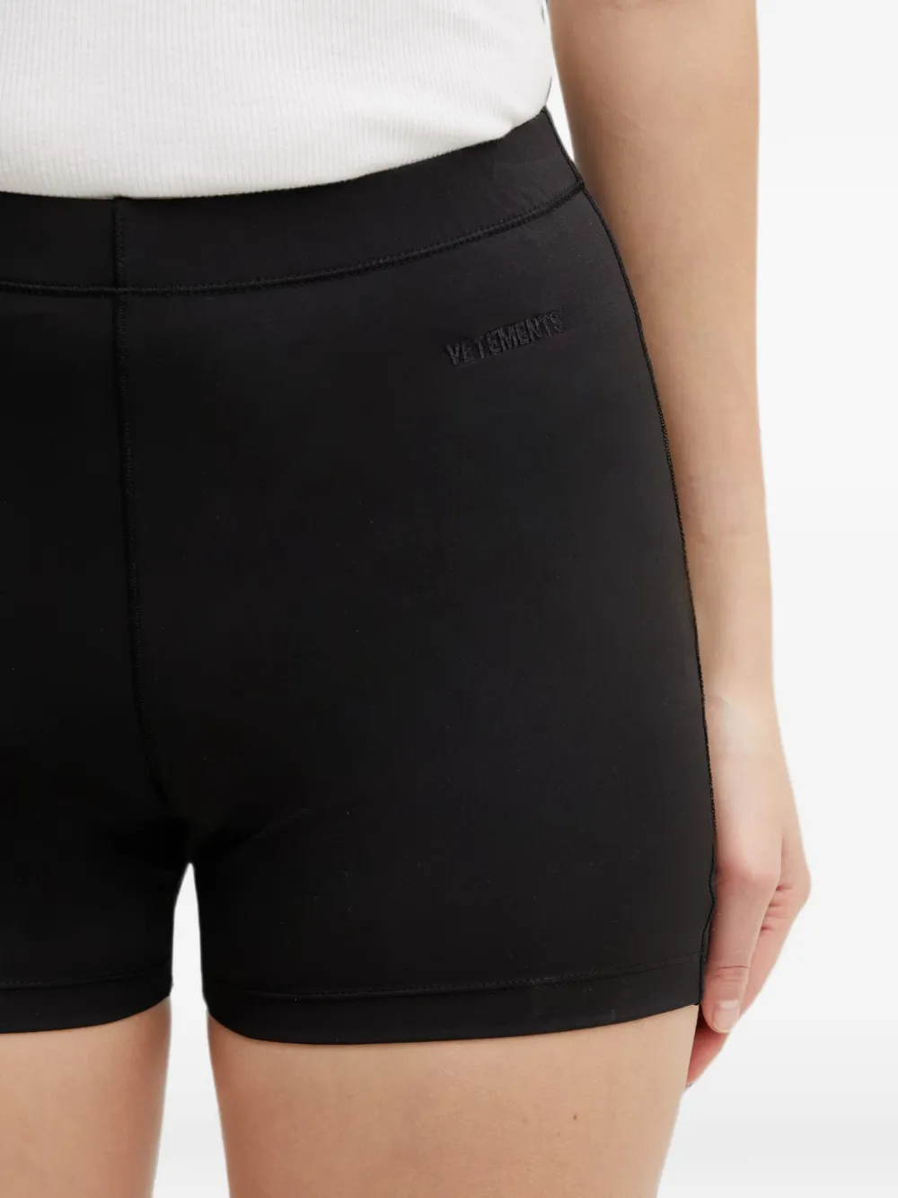 VETEMENTS Shorts met geborduurd logo Zwart