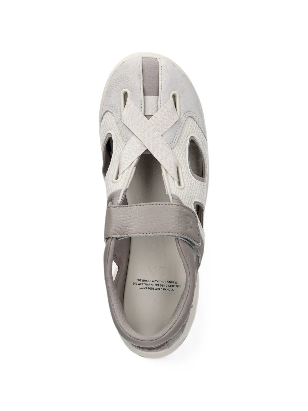 Y-3 GSG9 touch-strap cut-out slip-ons Beige