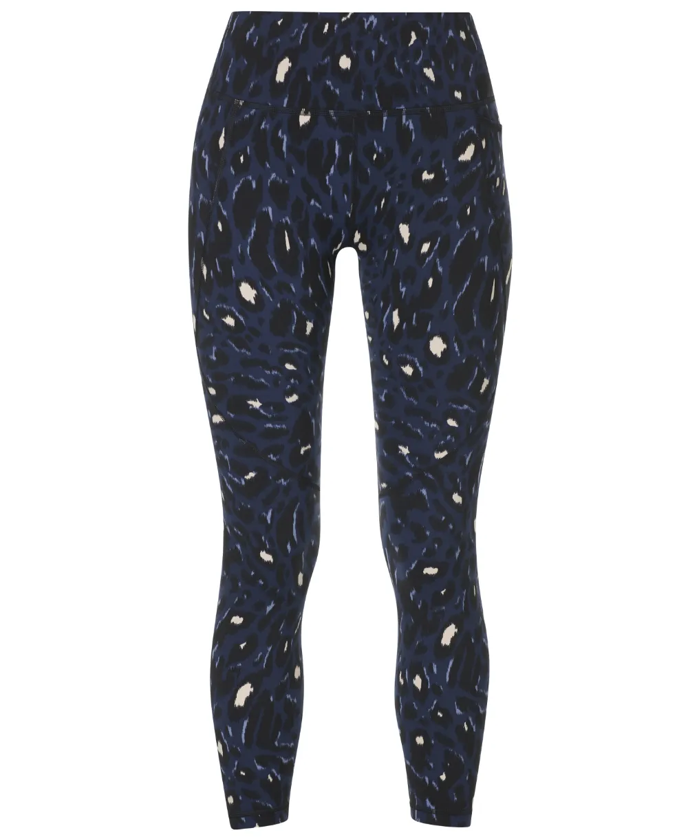 Sweaty Betty Power Leggings mit Leopardenprint - Blau