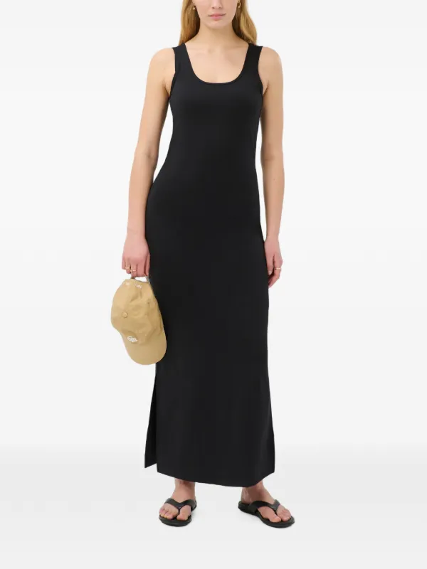 scoop neck side slit dress Midnight Doll Sequin Patterned Scoop Neck Side Slit Dress