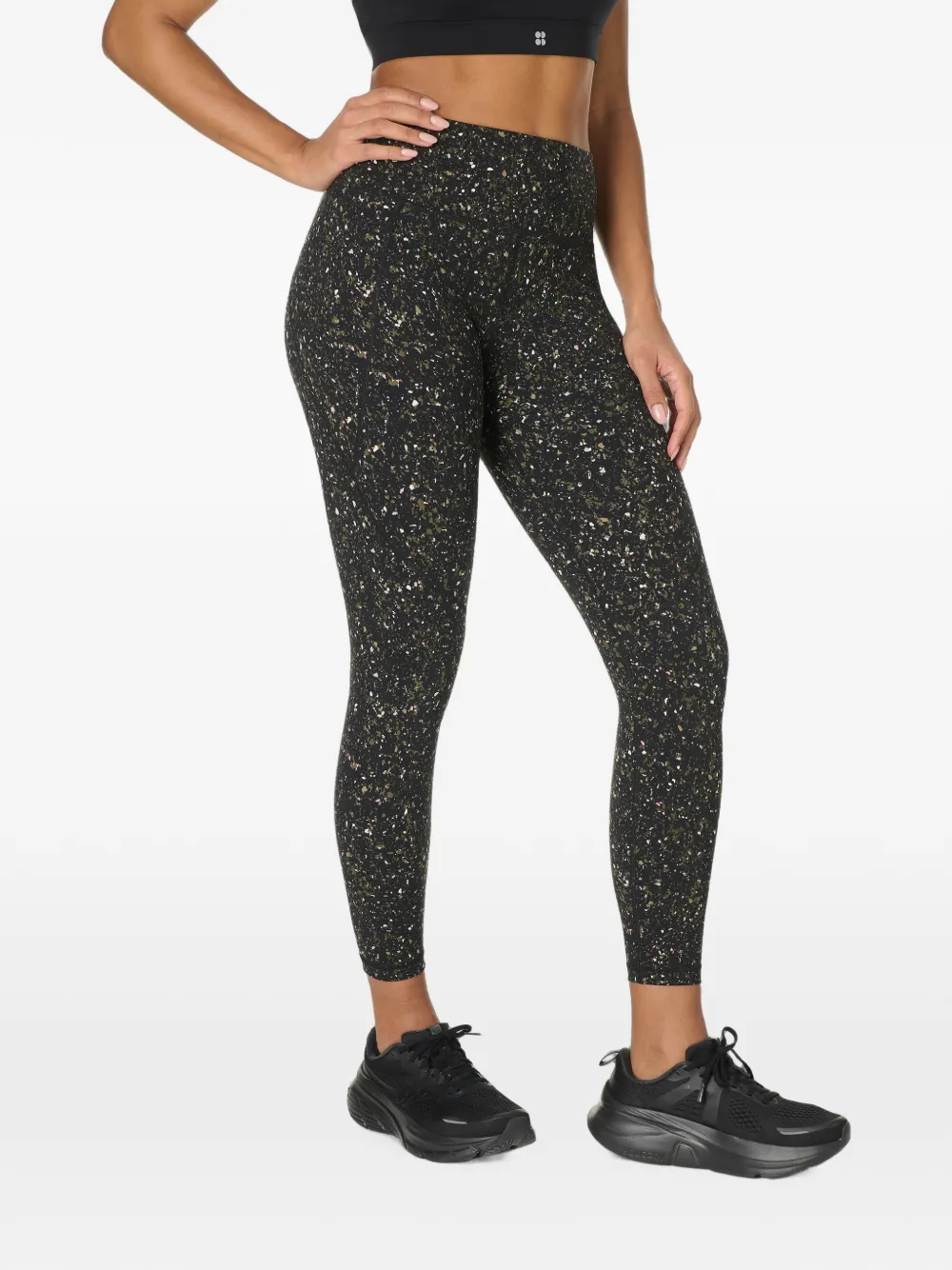 Sweaty Betty Leggings Power Gym con stampa - Nero
