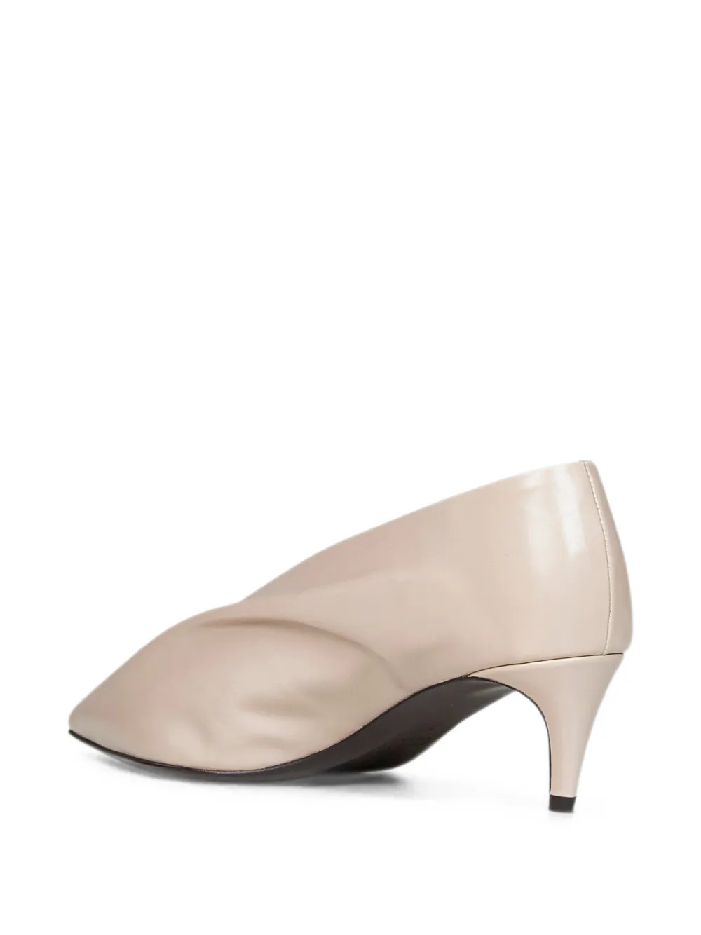 KHAITE pleated pointed-toe pumps Beige