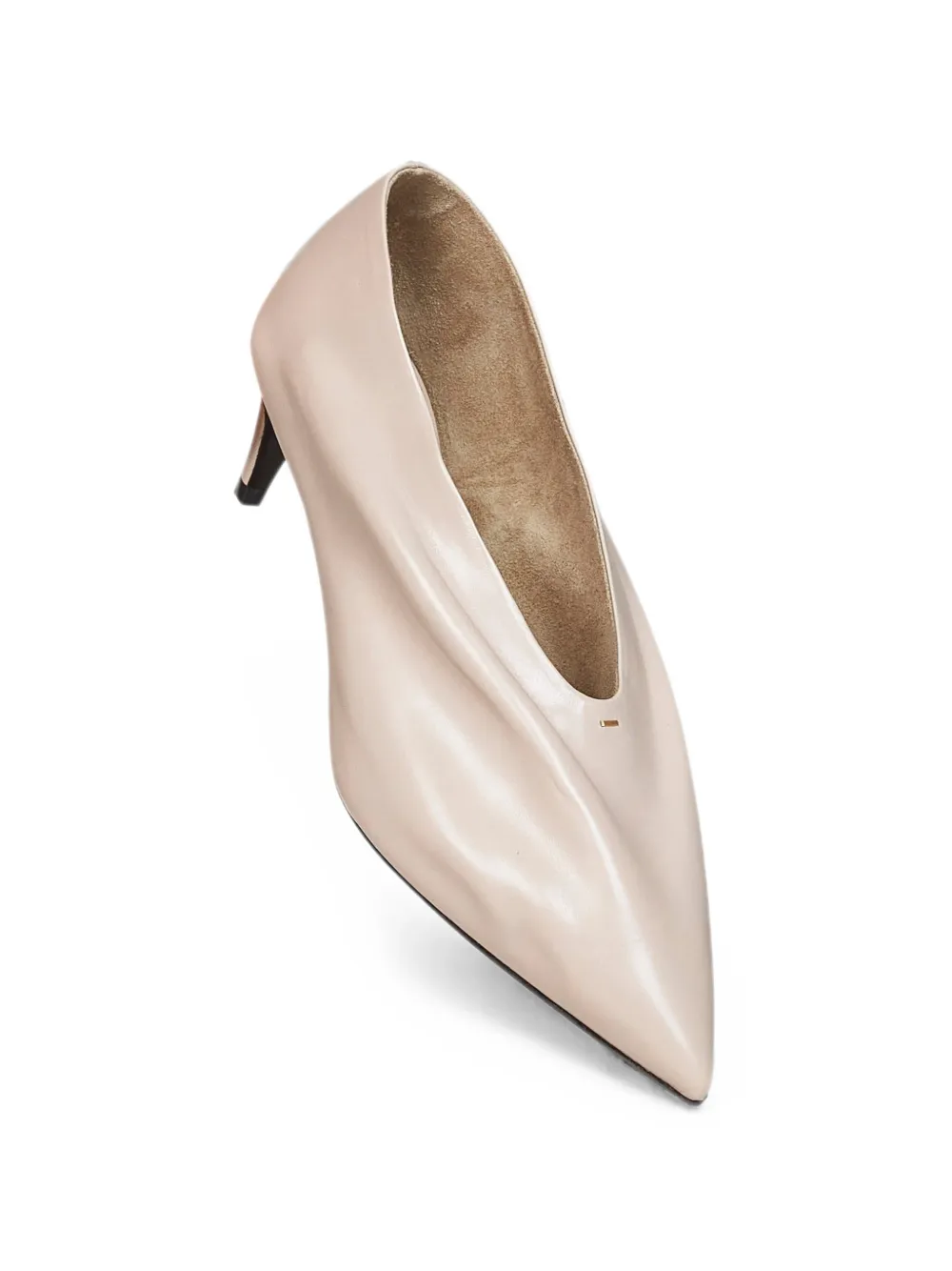 KHAITE pleated pointed-toe pumps Beige