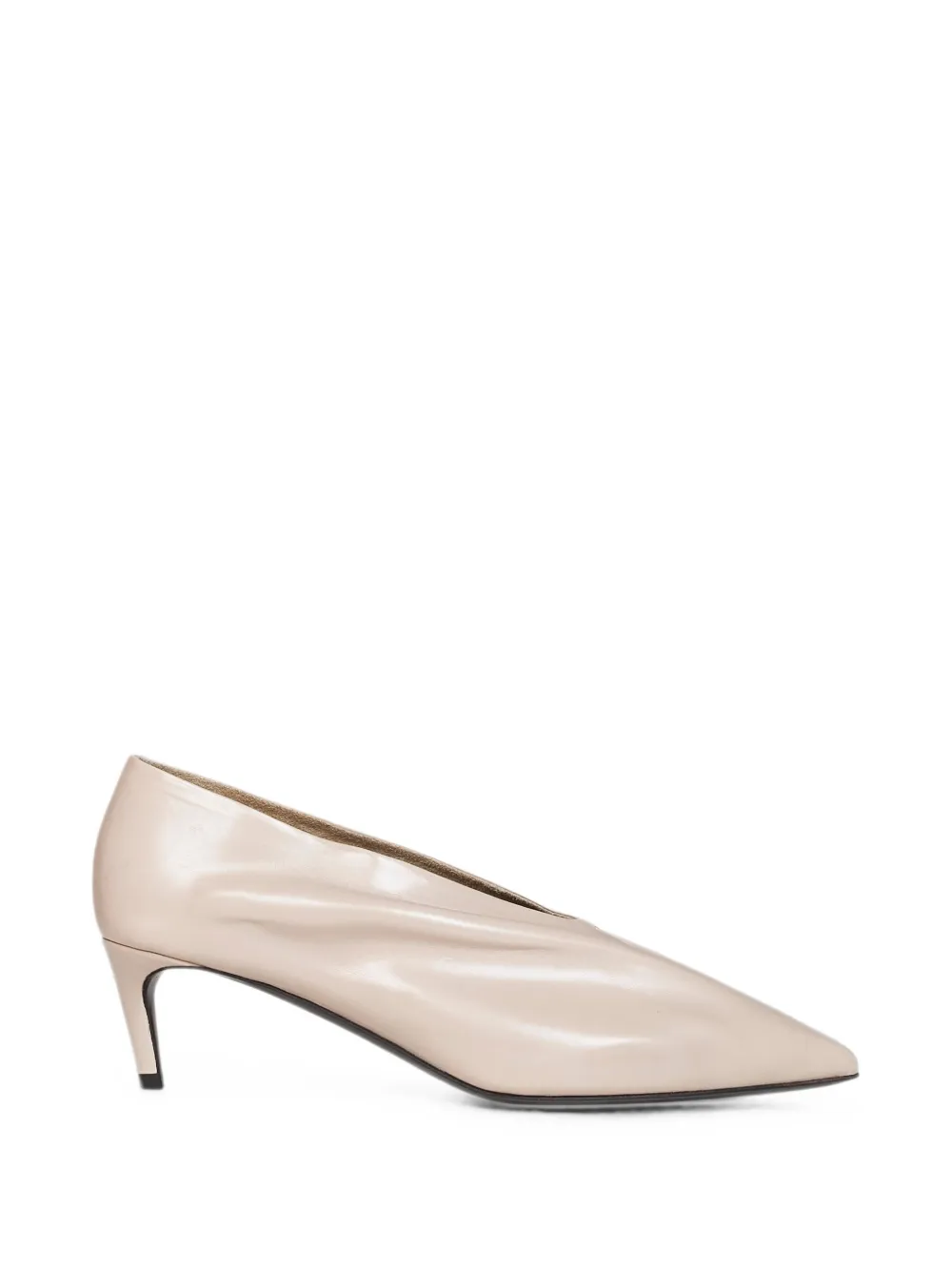 KHAITE pleated pointed-toe pumps Beige
