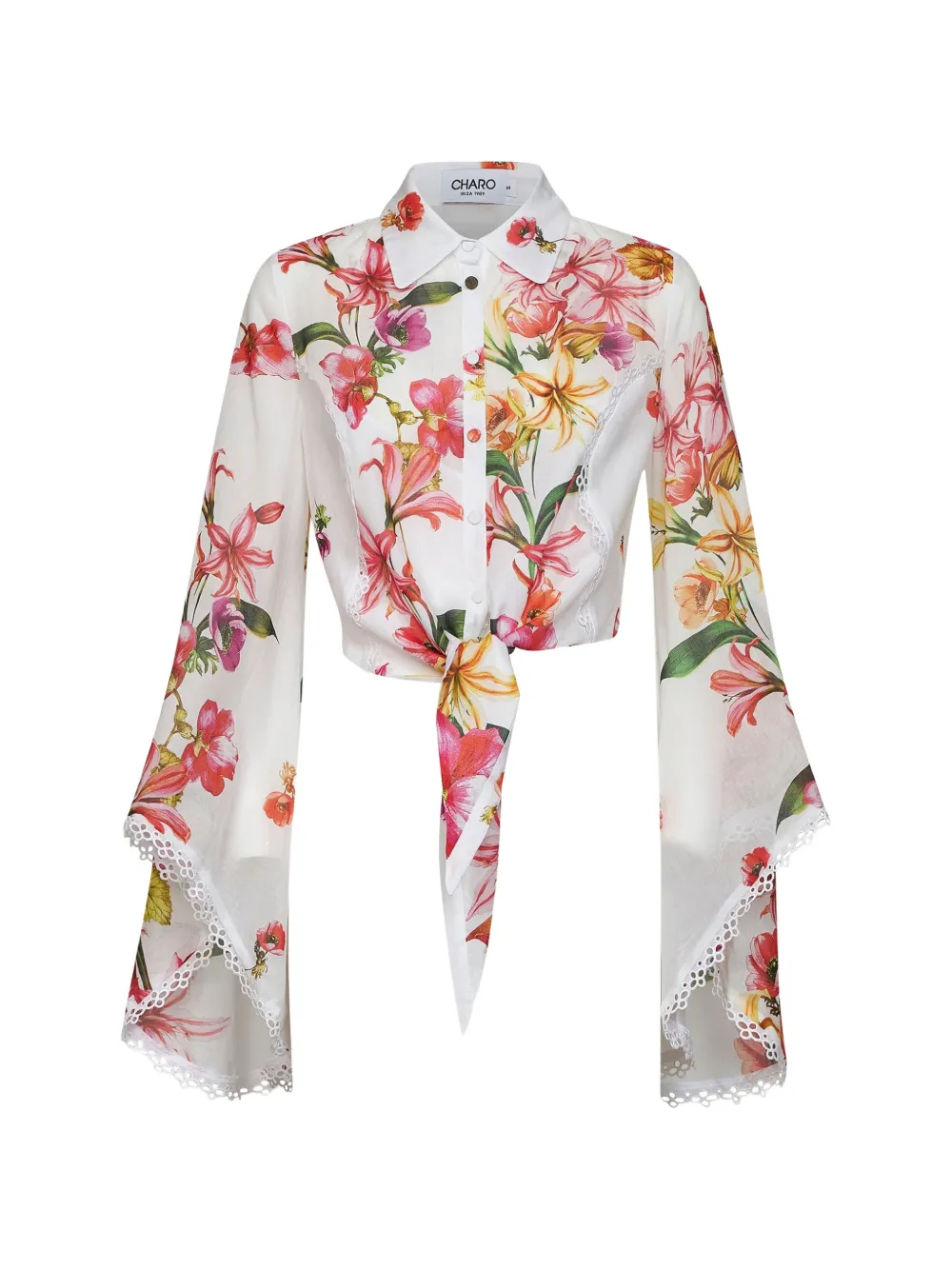Charo Ruiz Ibiza Camicia con stampa a fiori - Bianco