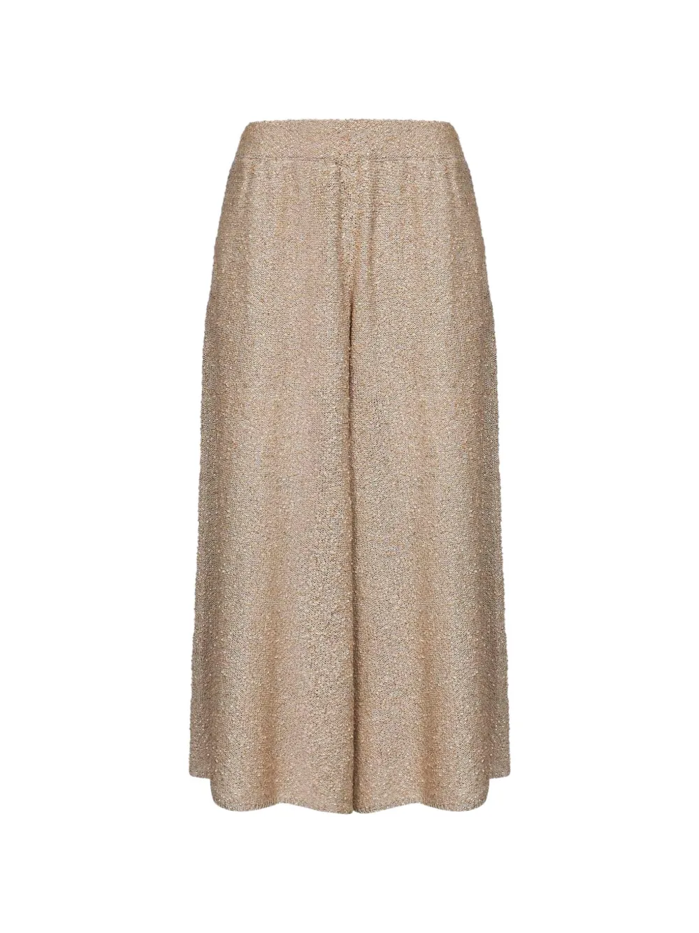 Brunello Cucinelli sequin-embroidered wide-leg trousers - Nude