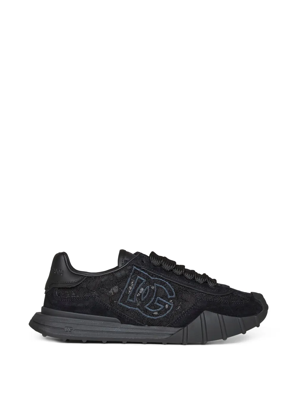 Dolce & Gabbana lace-panel DG sneakers - Schwarz