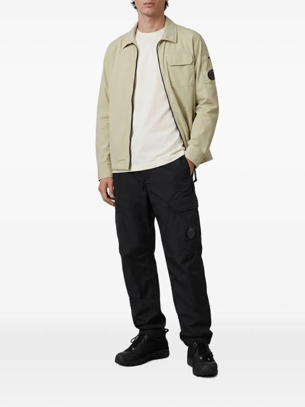 C.P. Company Chrome-R broek met Lens-detail Zwart