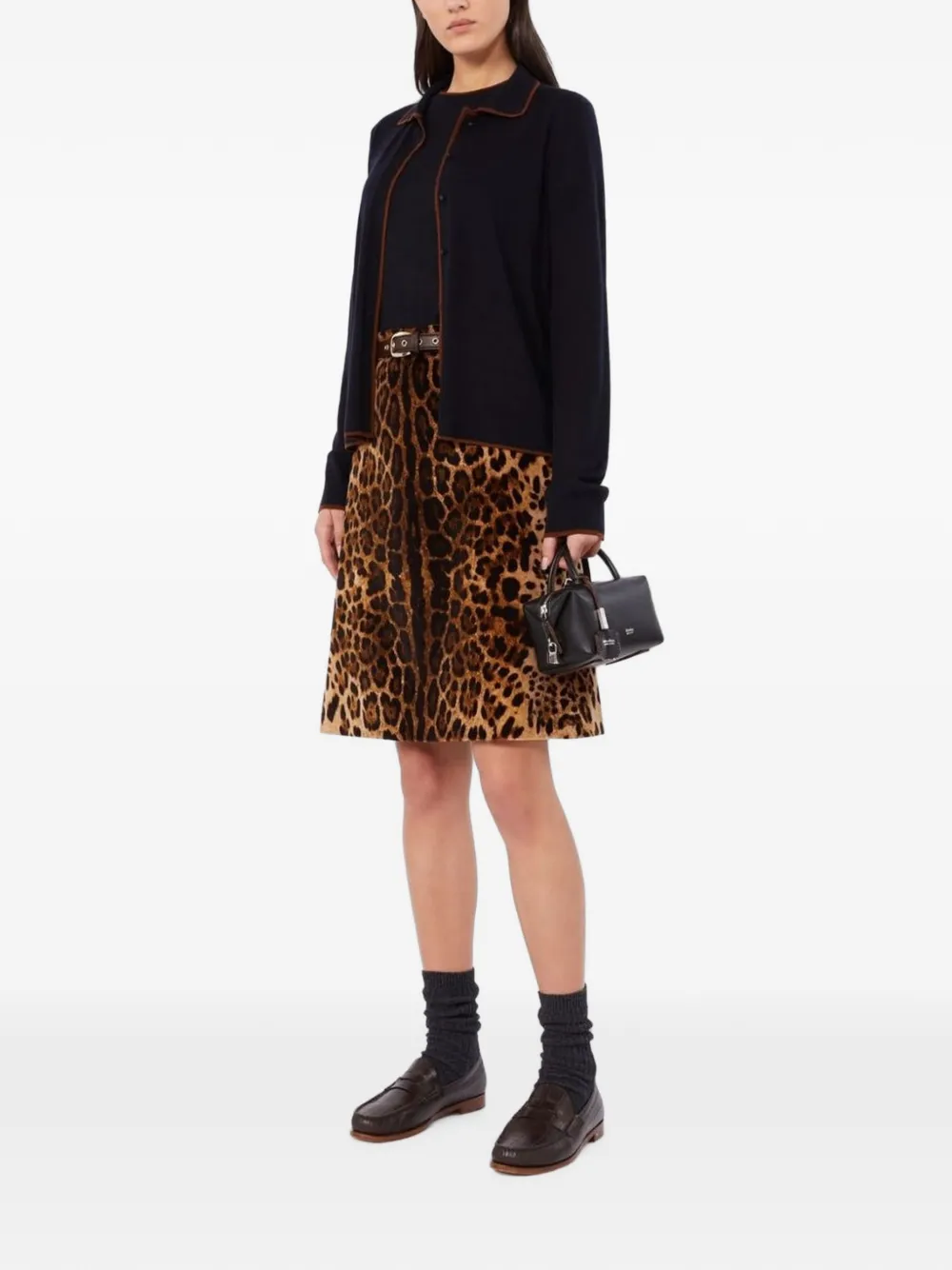 Max Mara T-shirt met contrasterende afwerking Blauw