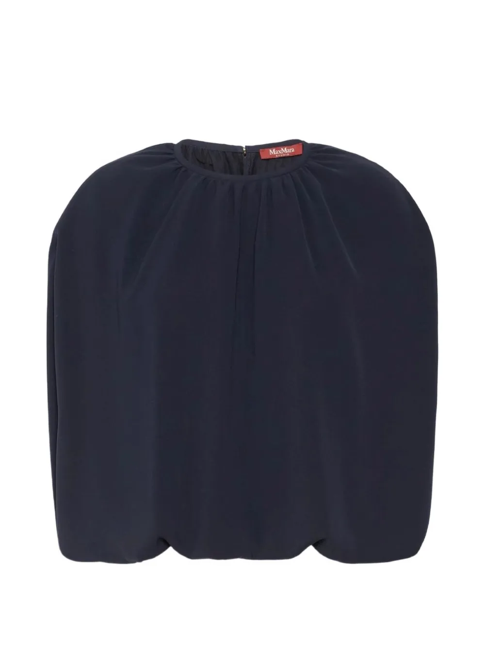 Max Mara Gathered Blouse In Blue