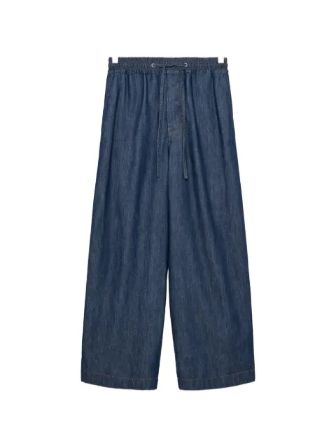 LOEWE drawstring chambray trousers