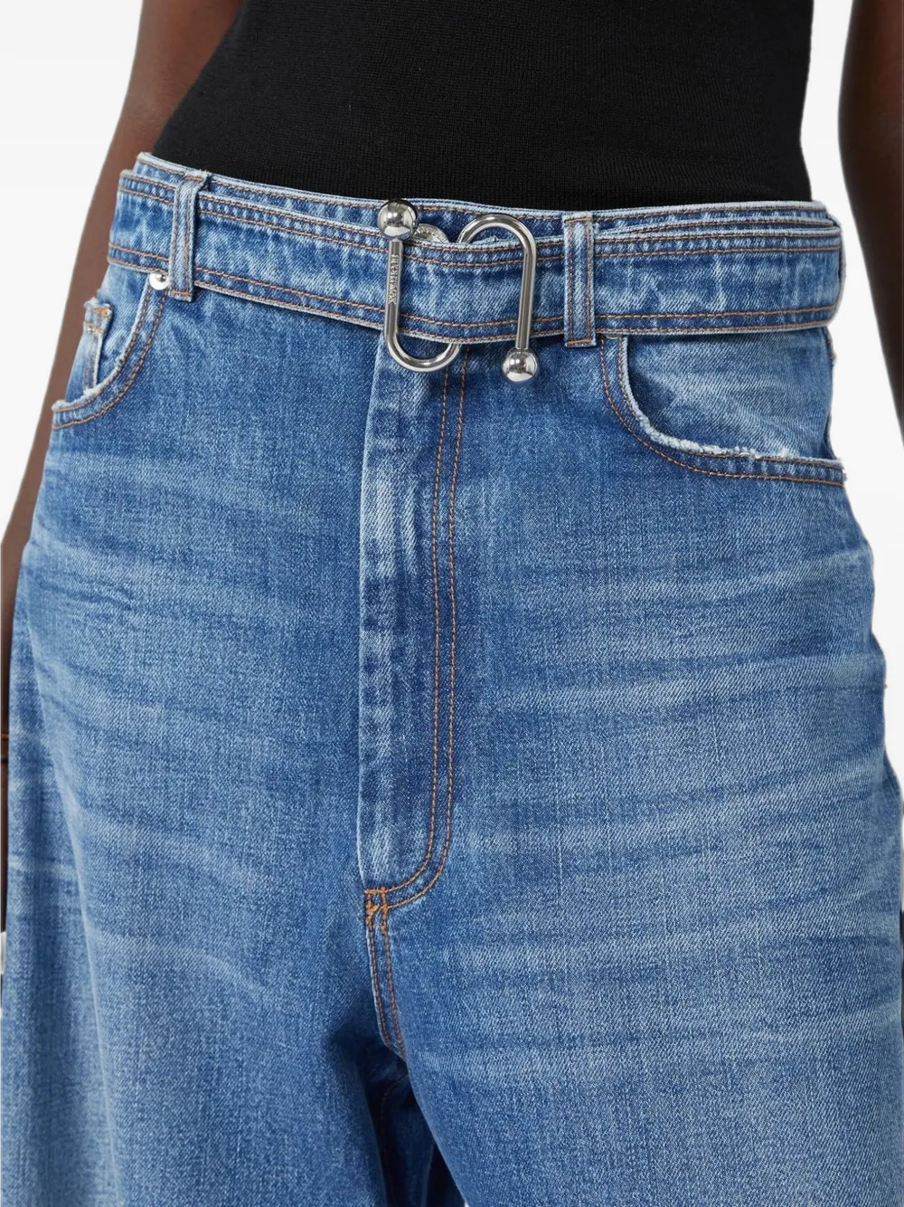 Sportmax Jeans met wijde pijpen Blauw