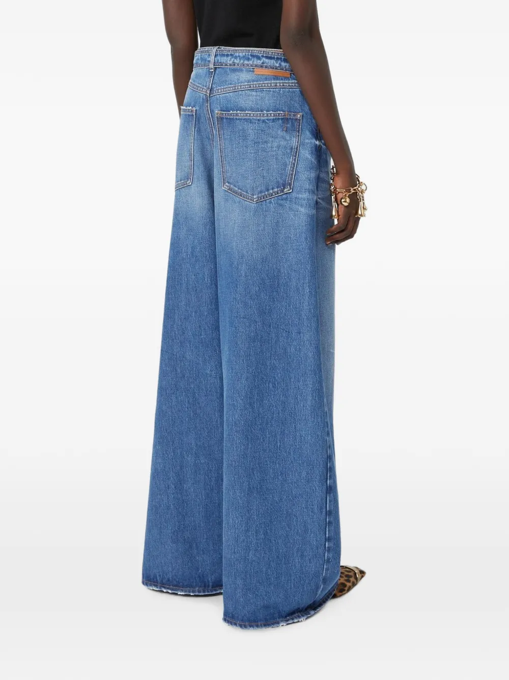 Sportmax Jeans met wijde pijpen Blauw