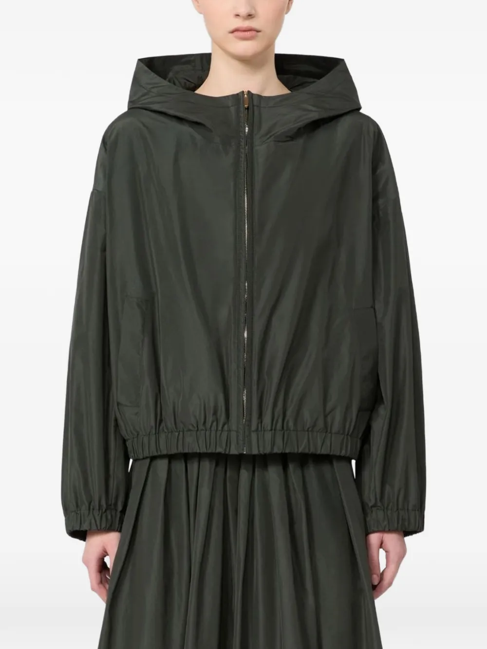 'S Max Mara Eliseo regenjas met capuchon Groen