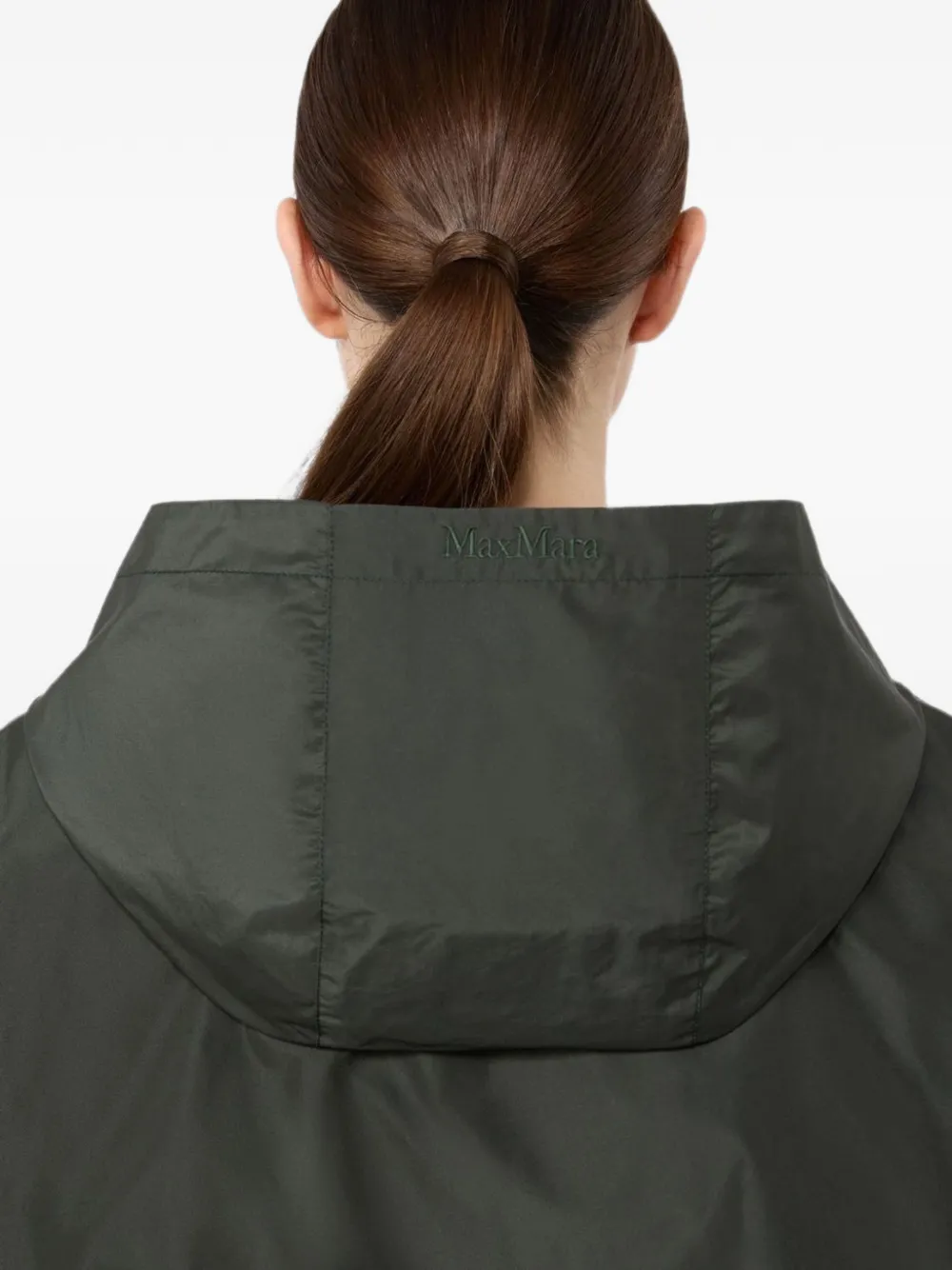 'S Max Mara Eliseo regenjas met capuchon Groen
