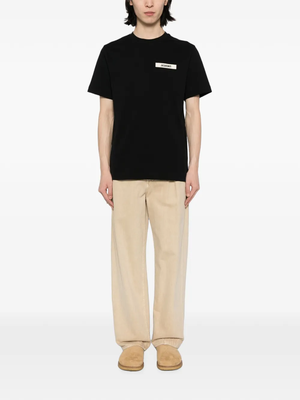 Jacquemus T-shirt met logo Zwart