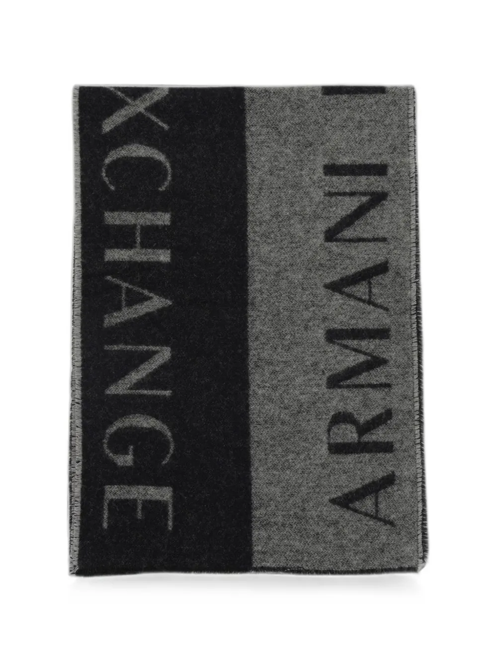 Emporio Armani logo-jacquard scarf - Grigio