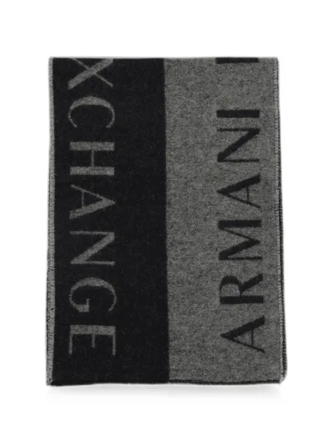 Emporio Armani logo-jacquard scarf