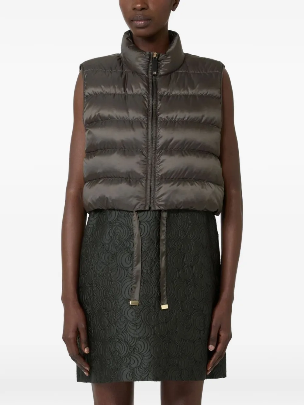 Max Mara Bodywarmer met trekkoord Groen