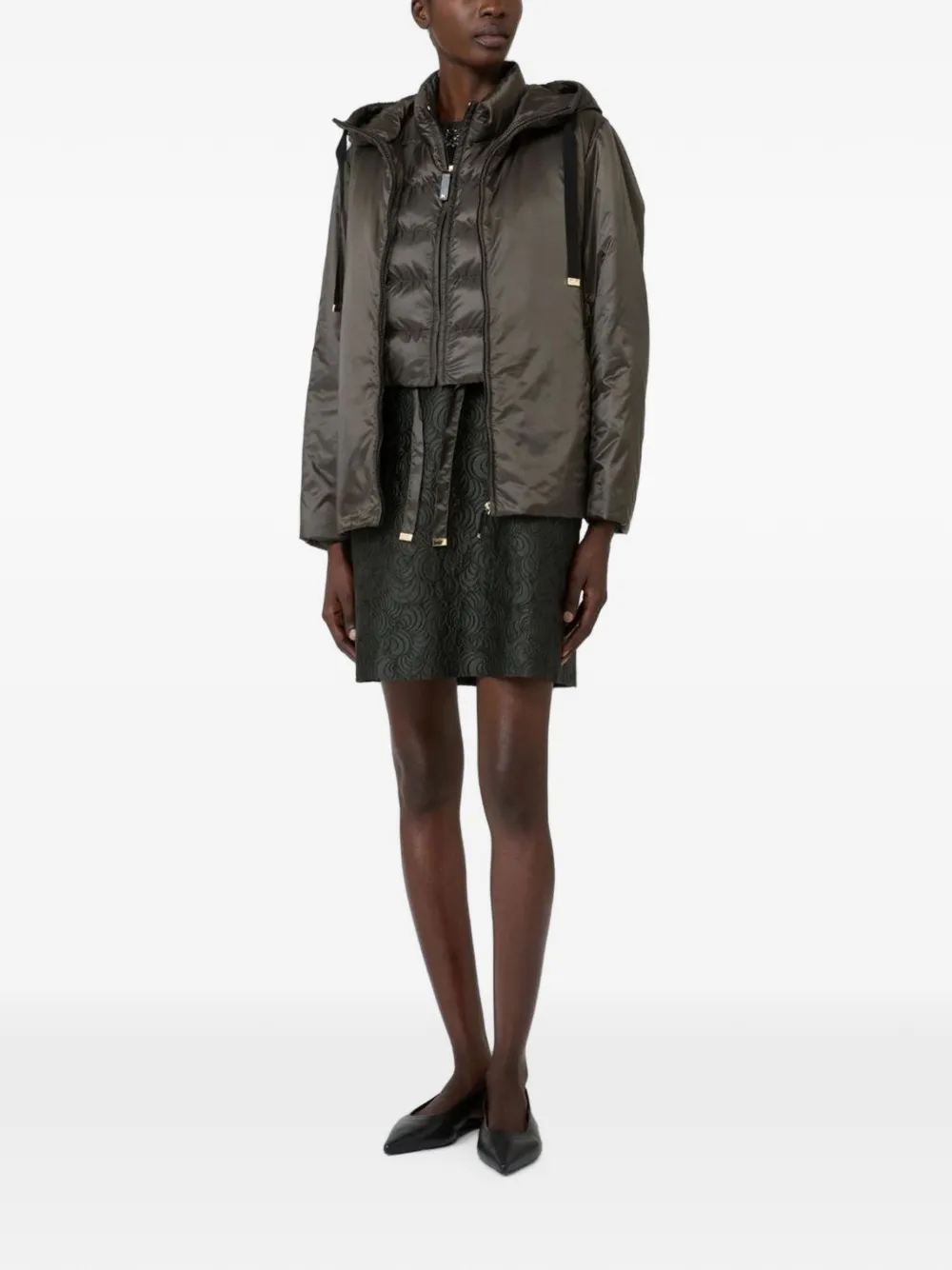 Max Mara Bodywarmer met trekkoord Groen