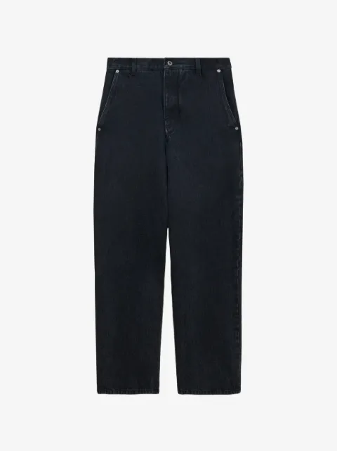 LOEWE leather-patch straight-leg jeans