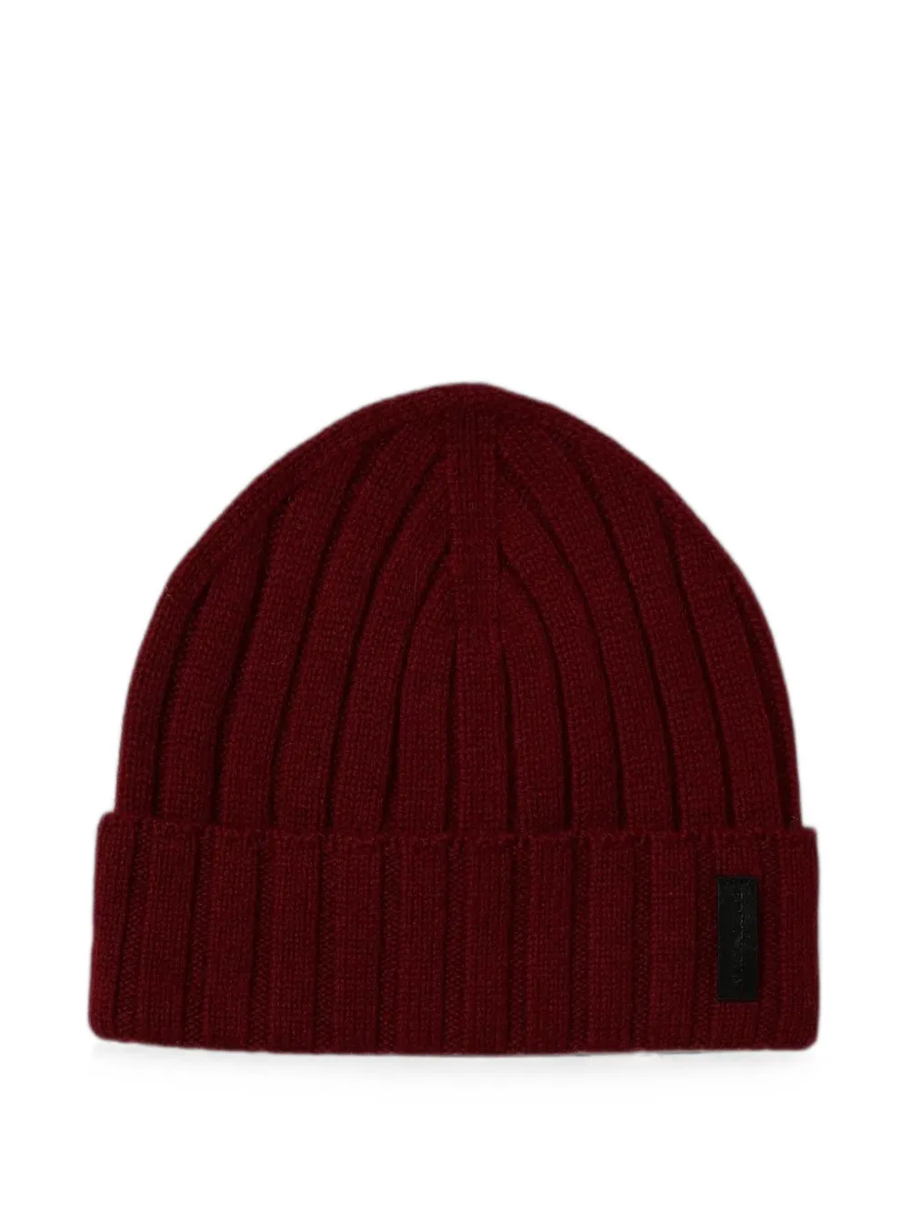 Emporio Armani ribbed-knit beanie hat - Rosso