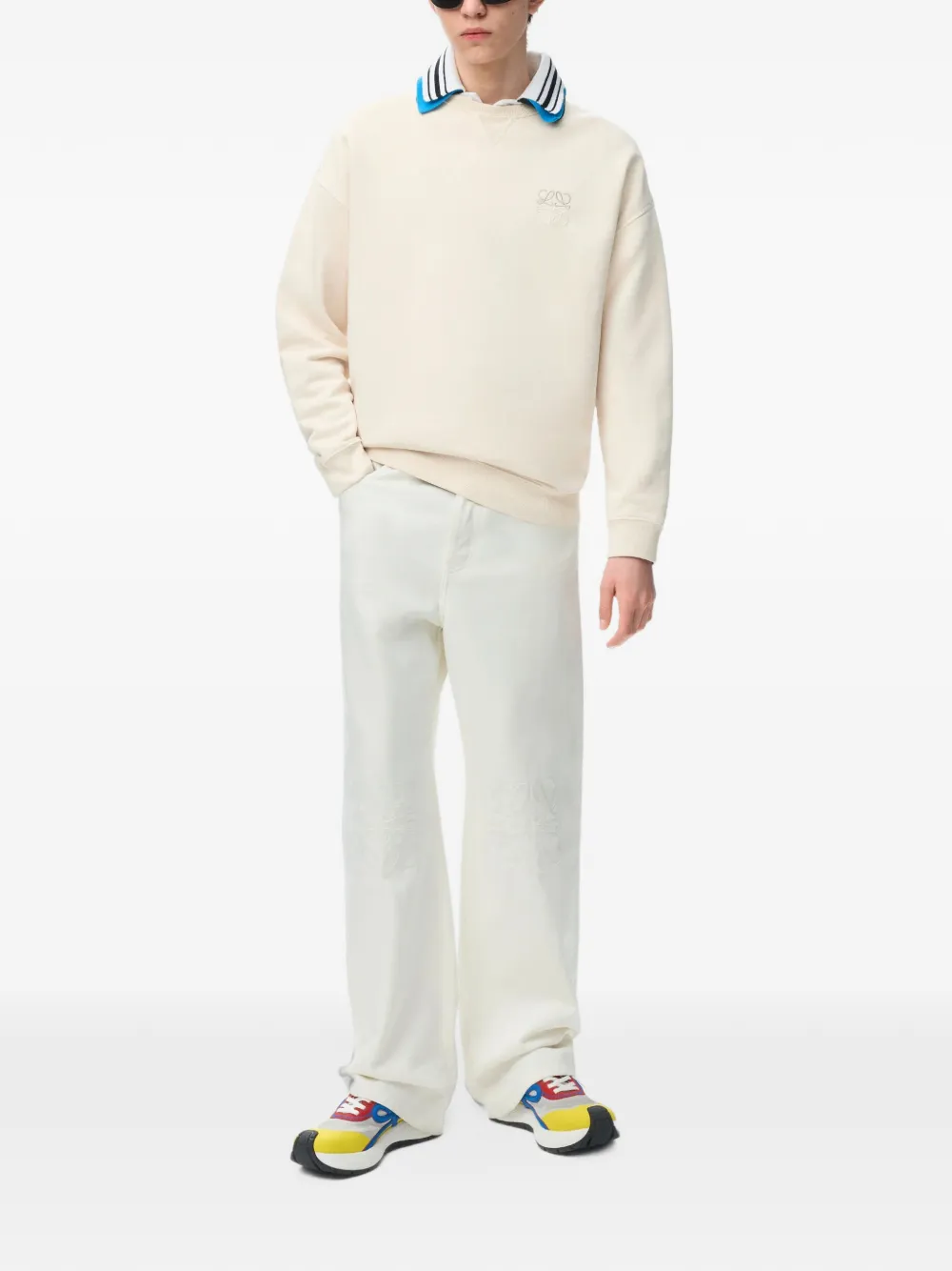 LOEWE Sweater met borduurwerk Beige