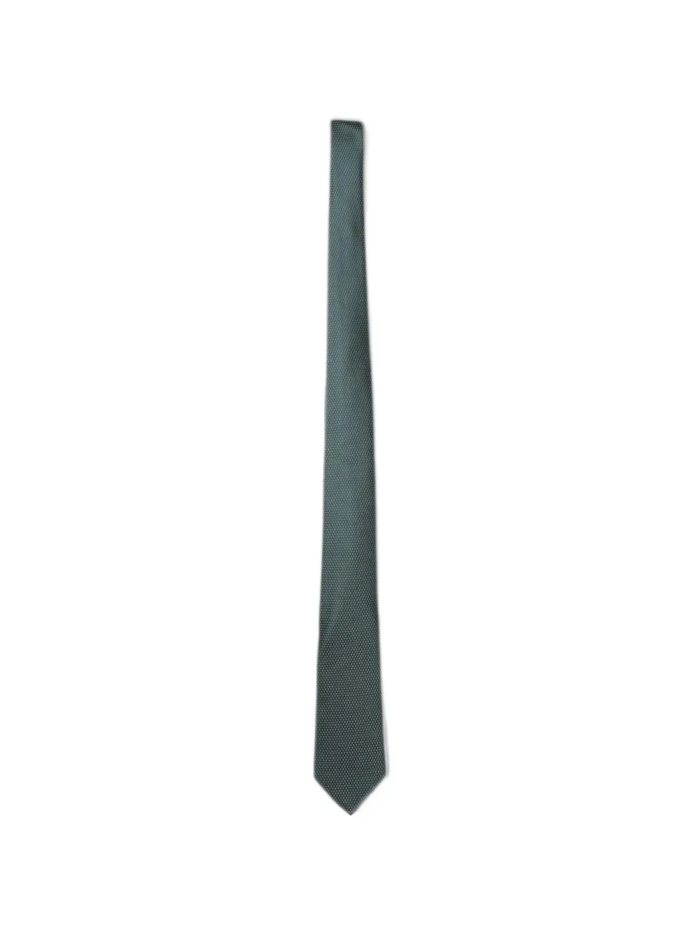 Emporio Armani geometric-pattern silk tie - Verde