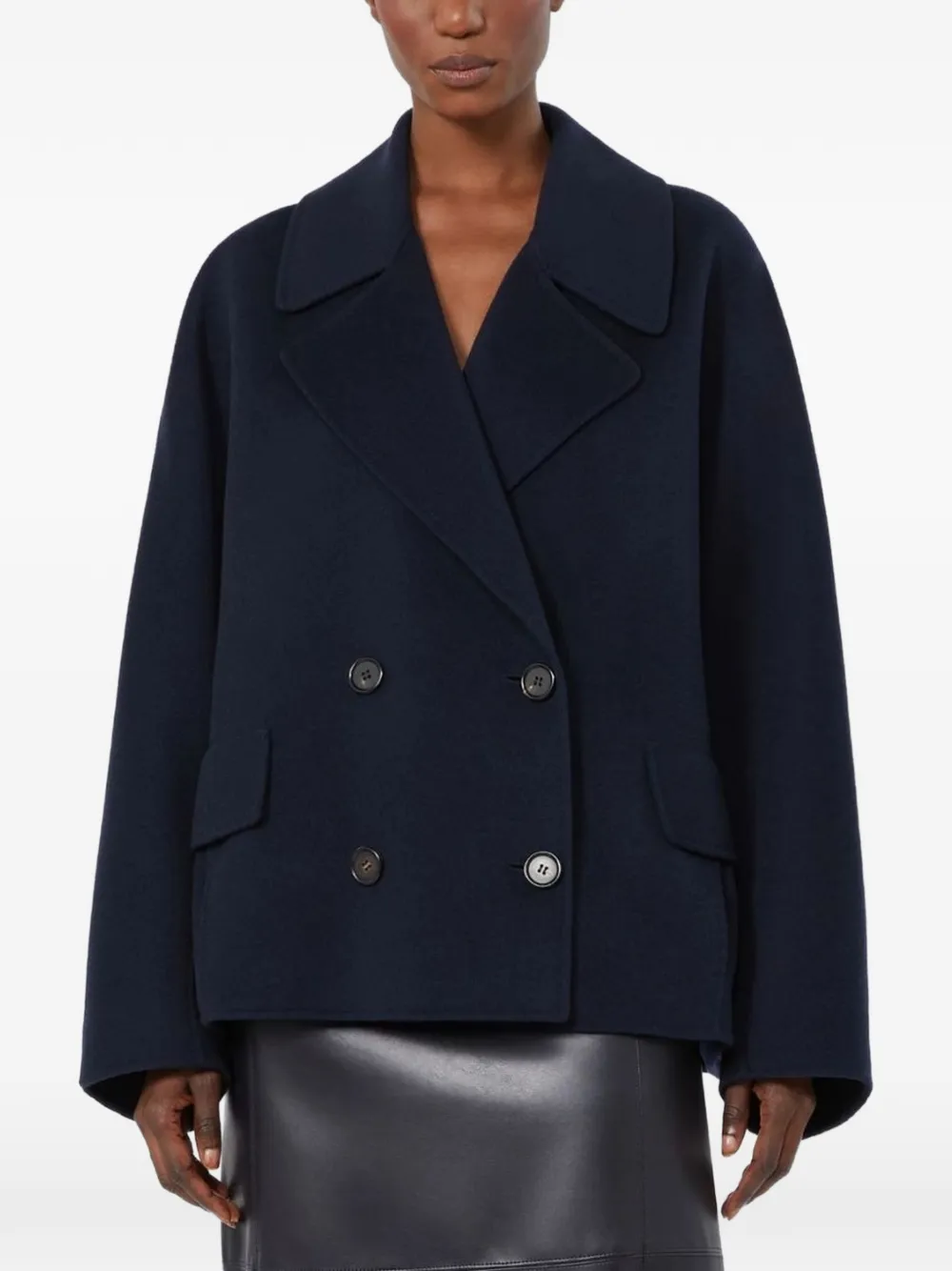 'S Max Mara Jas met dubbele rij knopen Blauw