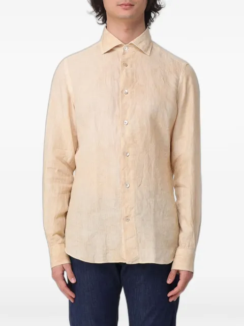 Eleventy long-sleeved linen shirt