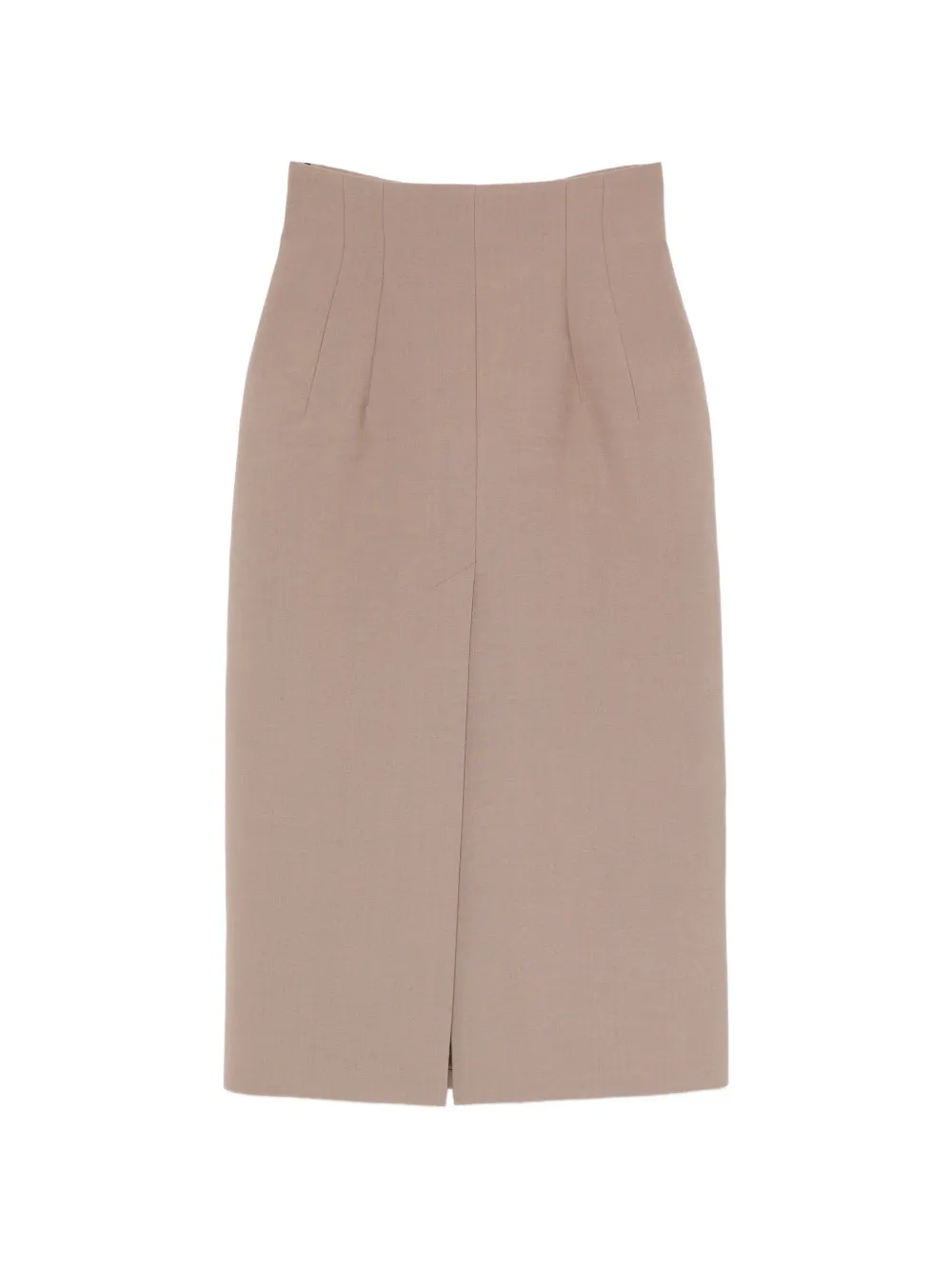 Mugler zip-up midi skirt - Marrone