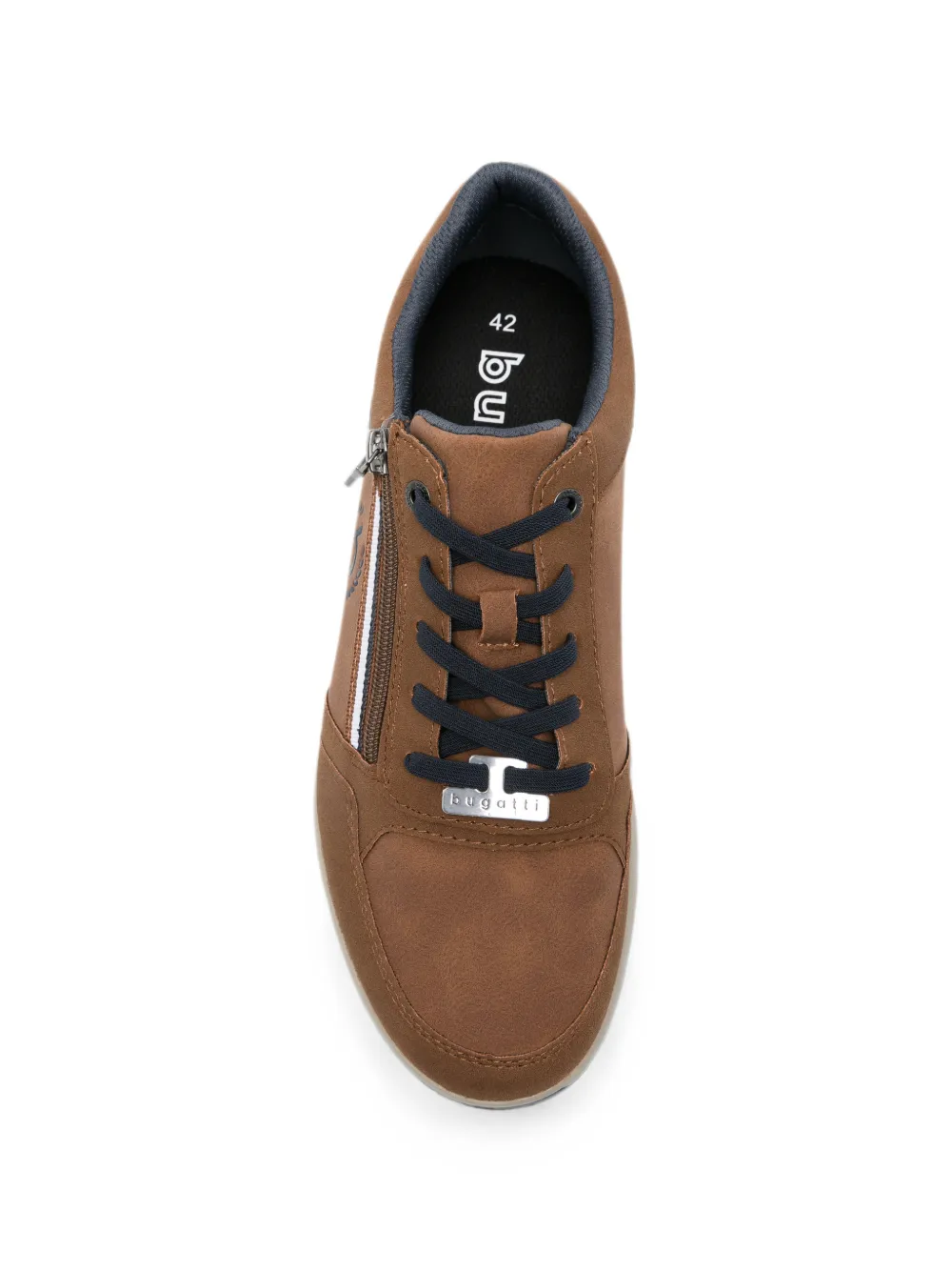 Bugatti logo-debossed side-zip sneakers Bruin