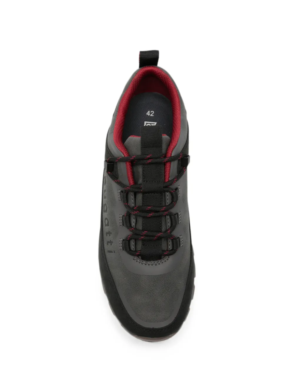 Bugatti panelled logo-debossed sneakers Grijs
